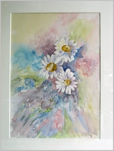 NUMMER 9.      MARGRIETEN   40 X 50        AQUAREL
