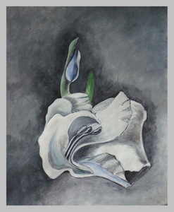 NUMMER 10   EROTICA  GRIJS   40 X 50 CM     ACRYL