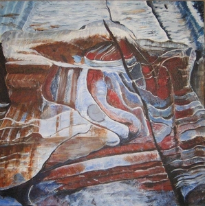 NUMMER   12    PETRA  40 X 40 CM   ACRYL  OP CANVAS       DEEL B