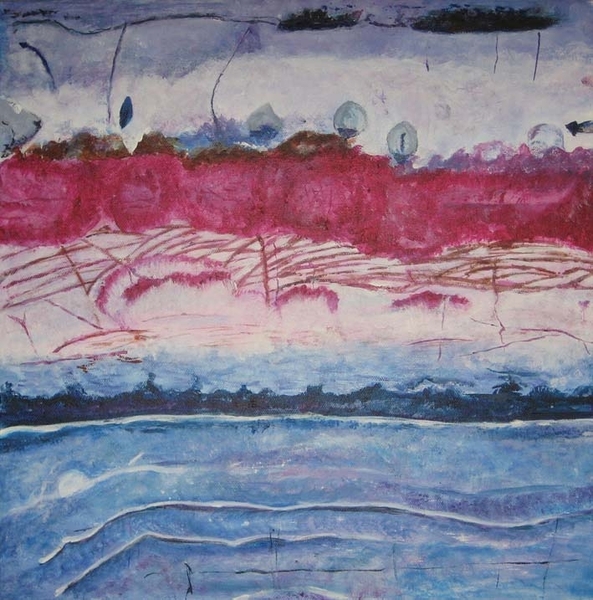 NUMMER  11  PETRA  40 X 40 CM   ACRYL  OP CANVAS       DEEL A