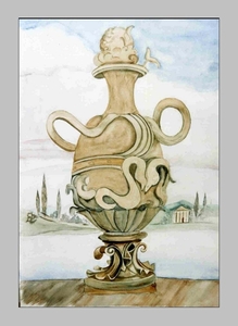 NUMMER  14 GRIEKSE VAAS    OF  AMPHORA      60 X 80 CM    ACRYL