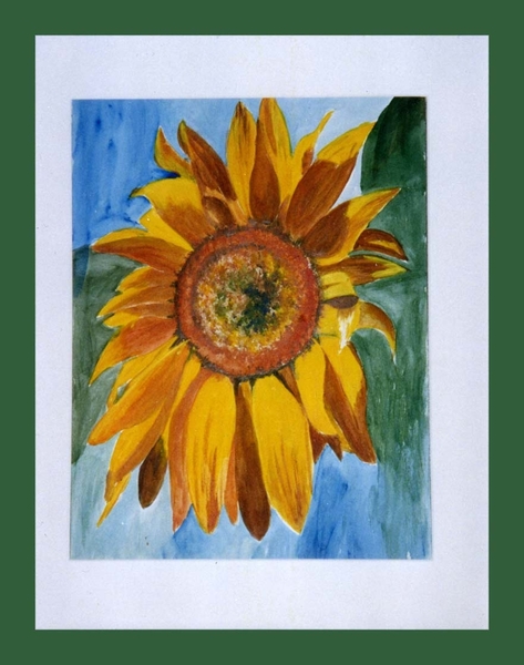 NUMMER  17.  ZONNEBLOEM  50 X 60 CM  ACRYL