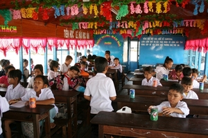 Schooltje midden op het meer