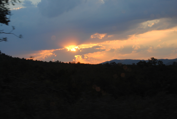 Zonsondergang in Krugerpark