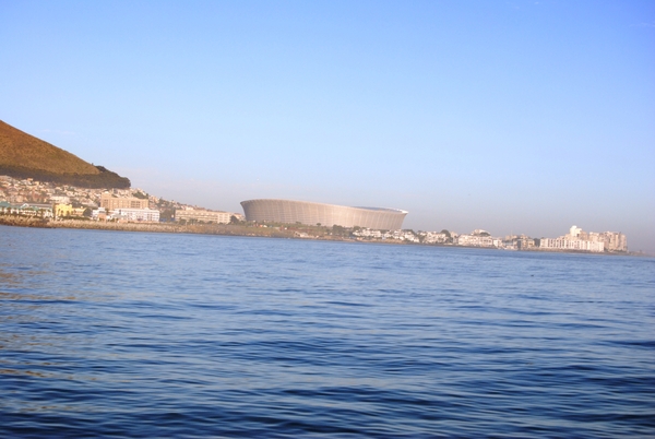 WK stadion Kaapstad in de verte