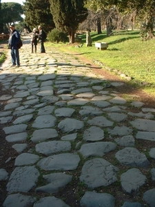 Via Appia stenen in basalt.