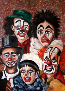 Vijf clowns