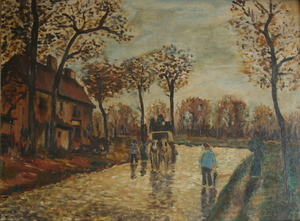 Regenachtige dag - reproductie