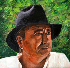 Zelfportret met hoed