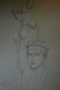 twee Griekse beelden