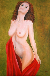 NAAKT met rode sluier.