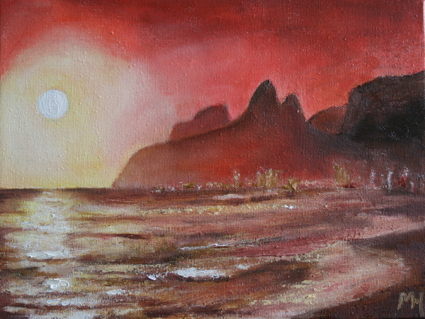 Zonsondergang in Ipanema.