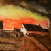 Zonsondergang naar schilderij van M. De Vlaminck