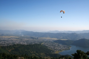 Zicht op Pokhara