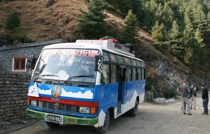 De bus naar de vallei