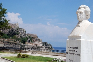 473 Kerkyra - zicht op fort vanaf Garitsa baai