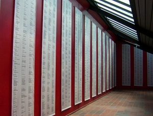 namen in het Haus des Gedenken