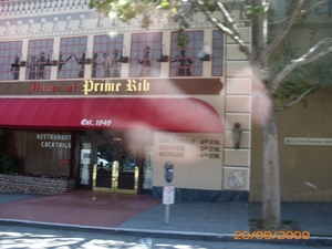 Bekende restaurant : Prime Rib in San Fransisco