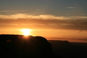 Zonsondergang op de Canyons