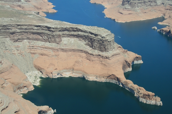 Grand Canyon en Colorado river van uit de lucht