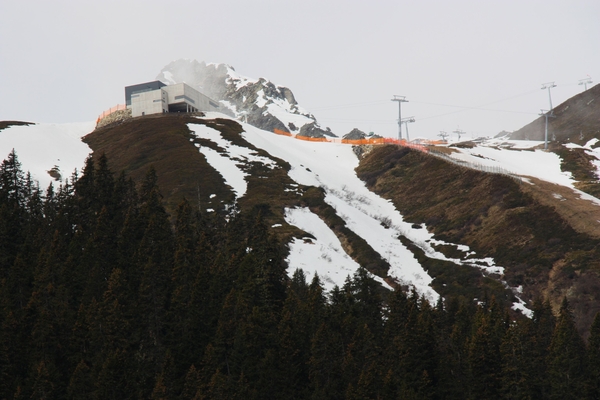 Begin van de skipiste.