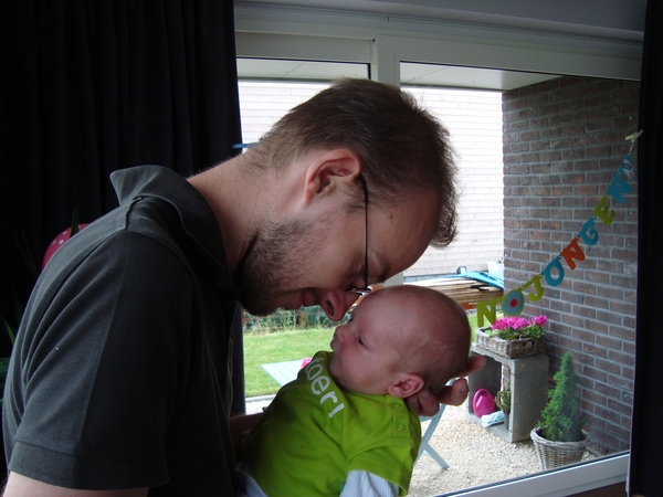 Vince met pappa Gert