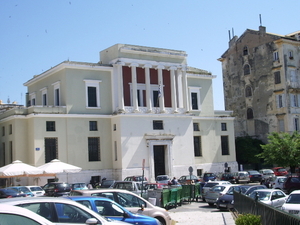 griekenland corfu wit gebouw