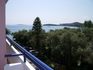 griekenland corfu vanop het balkon