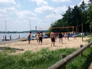 handbal in het zand...