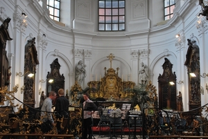 Muziek academie , trompet examen in de vroegere hospitaal kerk