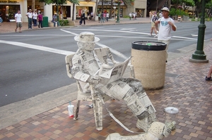 Straatanimatie op de Kalakaua