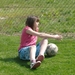 Michelle met haar grootste hobby de bal 2010
