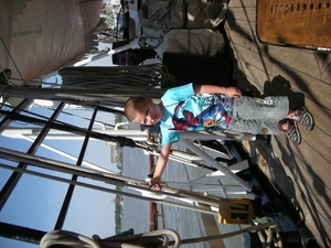 op het schip