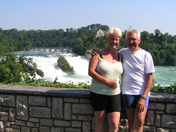 Een kiekje aan de Rheinflle in Schaffhausen