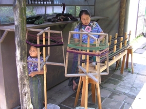een traditioneel weefgetouw