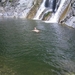 Livingstone mountains onderaan de waterval pat zwemt