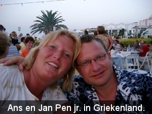 Schoondochter Ans met mijn zoon Jan Pen jr.