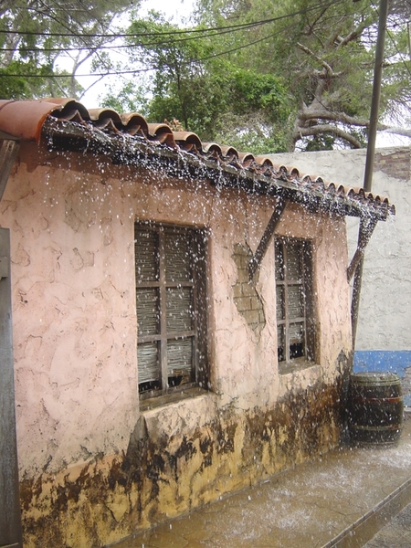 Gesimuleerde regenval gevolgd door ...