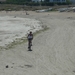 fietsen op het strand