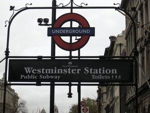 Westminster station at Parliament street