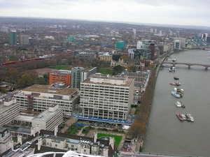 Zicht op London vanuit London Eye