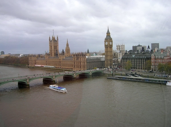 Zicht op London vanuit London Eye