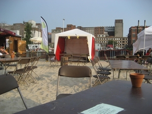 en op deze foto nog minder volk