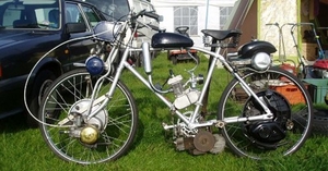 een fiets met 6 motors