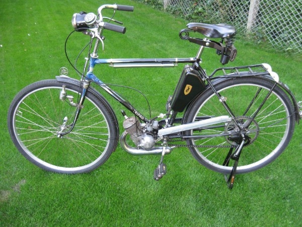 Zndapp Combimot op 1 Tripad herenfiets 1956