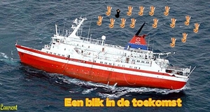 zinkend schip