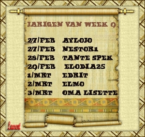 Jarigen van week 9