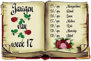 Jarigen van week 17 UPDATE