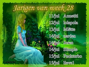 Jarigen van week 28