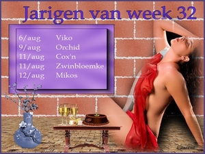 Jarigen voor week 32